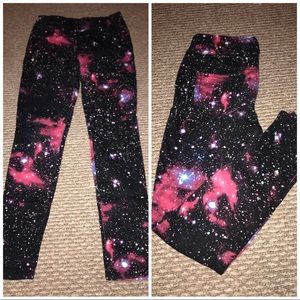 Pink and Black Galaxy Jeans